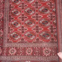 قالی دست بافت و پشتی(ترکمنی)
