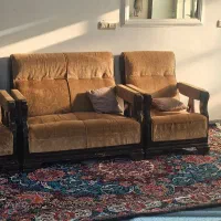 مبل ۷ نفره چوب گردو|مبلمان خانگی و میز عسلی|جغتای, |دیوار