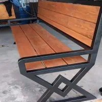 نیمکت چوب و فلز|صندلی و نیمکت|یزد, |دیوار