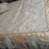 رو تختی منجوق دوزی شیک و زیبا .۵تکه