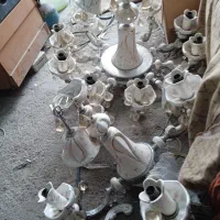 ۲عدد لوستر برنزو مخلوطی از برنز وچینی اصل توافق