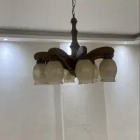 لوستر چوبی ۸ شاخه