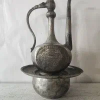 آفتابه لگن صفوی قلمکاری موزه ای قدیمی آنتیک سالم