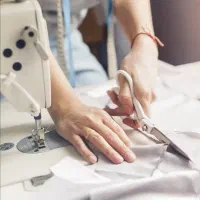 برش و دوخت چادر بندری ساده و نگینی