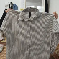 شومیز راه راه مشکی و سفید