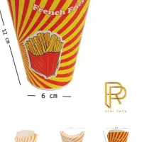 لیوان سیب زمینی سرخ کرده کاغذی|ظروف نگهدارنده، پلاستیکی، یک‌بارمصرف|اندیشه, اندیشه فاز ۱|دیوار