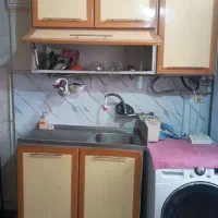 کابینت اهنی و هود سینگ|کتابخانه، شلف، قفسه‌های دیواری|گلستان (تهران), |دیوار