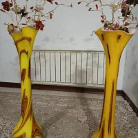 یک جفت گلدان تزیینی