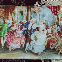 تابلو فرش دست باف طرح رقص اشرافی|تابلو فرش|کرمانشاه, |دیوار