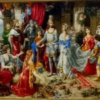 تابلو فرش دستباف تاج گذاری