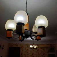 لوستر چوب و فلز|لوستر و چراغ آویز|رشت, رشتیان|دیوار