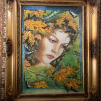 تابلوی بزرگ مدادرنگ همراه با قاب سلطنتی رایگان