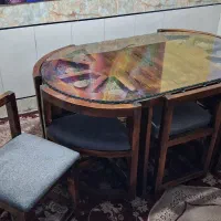 میز تمام چوب شش نفره کمجا