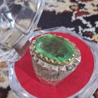انگشتر زمرد سبز برزیل بسیار زیبا و فاخر