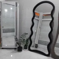 آینه قدی خام و روکش پارچه شاینی|آینه|مشکیندشت, |دیوار