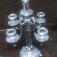 شمعدان تمام برنجی آب نقره|لوستر و چراغ آویز|اصفهان, برازنده|دیوار