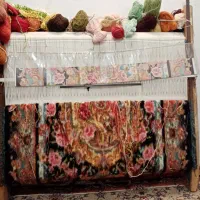 فرش دستباف زرنیم نقشه سالاری چله پشم