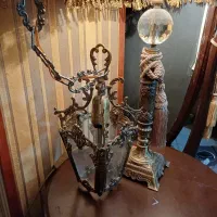 لوستر برنز سقفی تک لامپ