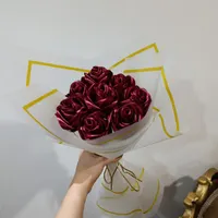 دسته گل روبانی