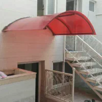 سقف شیب دار پلی کربنات فایبرگلس سایبان طلق