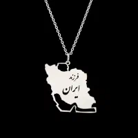 گردنبند ایران استیل رنگ ثابت ضخامت یک میل