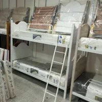 تخت دو طبقه وکیوم حفاظ نردبان فلزی شرکتی|تخت و سرویس خواب|الوند, |دیوار