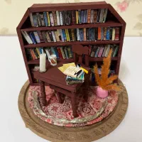 کتابخانه مینیاتوری صد در صد دست ساز|مجسمه، تندیس، ماکت|تبریز, |دیوار