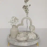 ست دکوری سنگی و شمع تزئینی