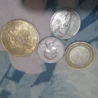 تعدادی سکه پهلوی و خارجی قدیمی|کلکسیون سکه، تمبر، اسکناس|کوهسار (البرز), |دیوار