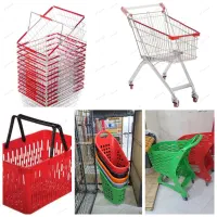 چرخ خرید فلزی سبد خرید چرخ خرید پلاستیکی