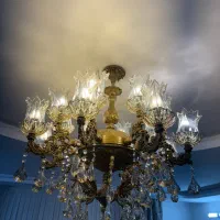 لوستر ۸شاخه ی ۱۶شعله ،پا به نو|لوستر و چراغ آویز|اصفهان, عطار نیشابوری|دیوار