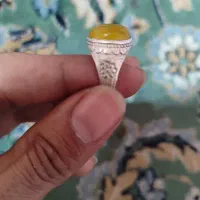انگشتر نقره یمن زرد