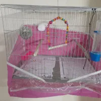 قفس پرنده کامل با وسایل