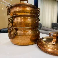 قابلمه مسی با کفگیر و ملاقه