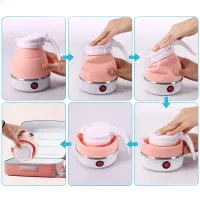 کتری برقی سیلیکونی تاشو مسافرتی ۶۰۰ میل کفی استیل|سماور، چایساز، قهوهساز|شیراز, بازار|دیوار