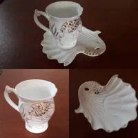 فنجان نعلبکی طلایی لمونژ وارداتی