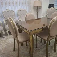 میز ناهارخوری لوکس فلزی سفارشی|میز و صندلی غذاخوری|رشت, توشیبا|دیوار