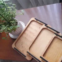 سینی سه عددی چوبی