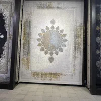 فرش نقش نارسیس پتینه ای ۱۲متری۱۵۰۰شانه تراکم ۴۵۰۰