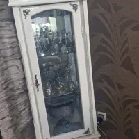 ویترین تمام چوب ۳طبقه پشت آینه