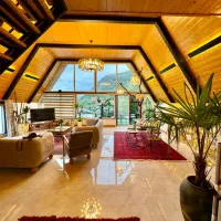 کلبه سوییسی استخردار نوساز|اجارهٔ کوتاه‌مدت ویلا و باغ|شیرگاه, |دیوار