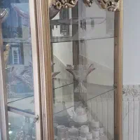 دوعددبوفه یکی طلایی رنگ،یکی قهوه ای.|بوفه، ویترین، کنسول|ملایر, |دیوار