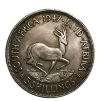 سکه 5 شیلینگ شاه جورج ششم 1947 میلادی|کلکسیون سکه، تمبر، اسکناس|شاهین‌شهر, عطار|دیوار