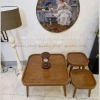 میز جلو مبلی چوبی دلسا طرح مربع