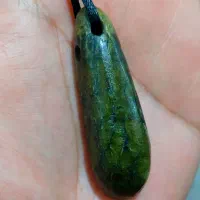 مهره یشم عباس اباد عتیقه بدون تراش کهنه کهنه