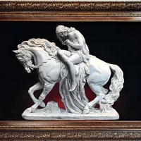 تابلو فرش دستباف تندیس سه بعدی بانو لیدی گودیوا