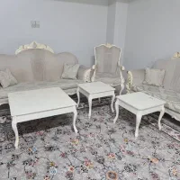 مبل هفت نفره استیل با میز ناهارخوری