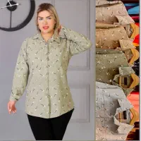 مانتو لینن گل گچی زنانه - فقط جینی