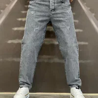 شلوار لی مام فیت مردانه پارچه پنبه (مدل DENIM1)