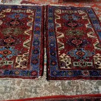 جفت قالیچه زیبا نهاوند نو گوشتدار تازه بافت